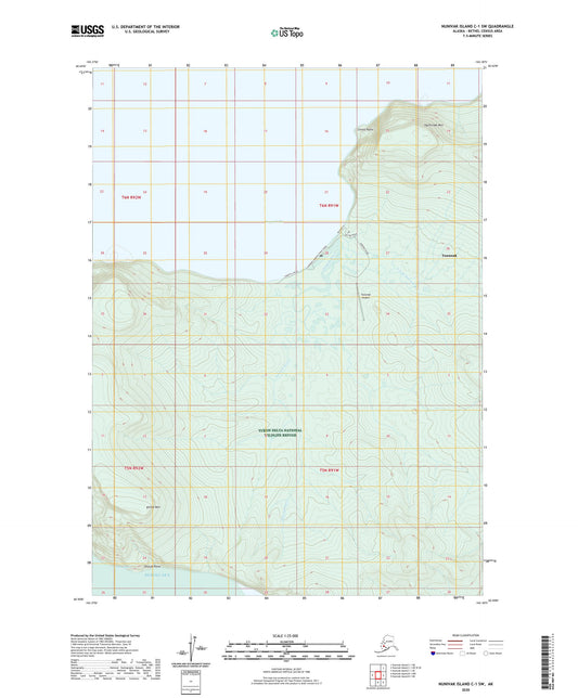 Nunivak Island C-1 SW Alaska US Topo Map Image