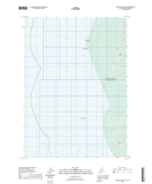 Nunivak Island D-1 SE Alaska US Topo Map Image