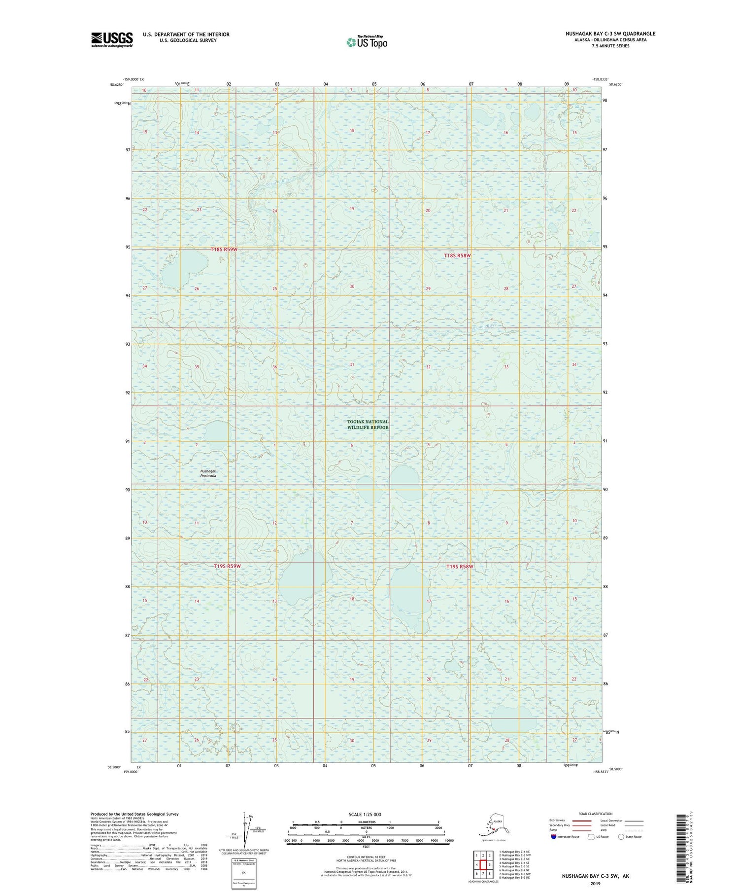 Nushagak Bay C-3 SW Alaska US Topo Map Image