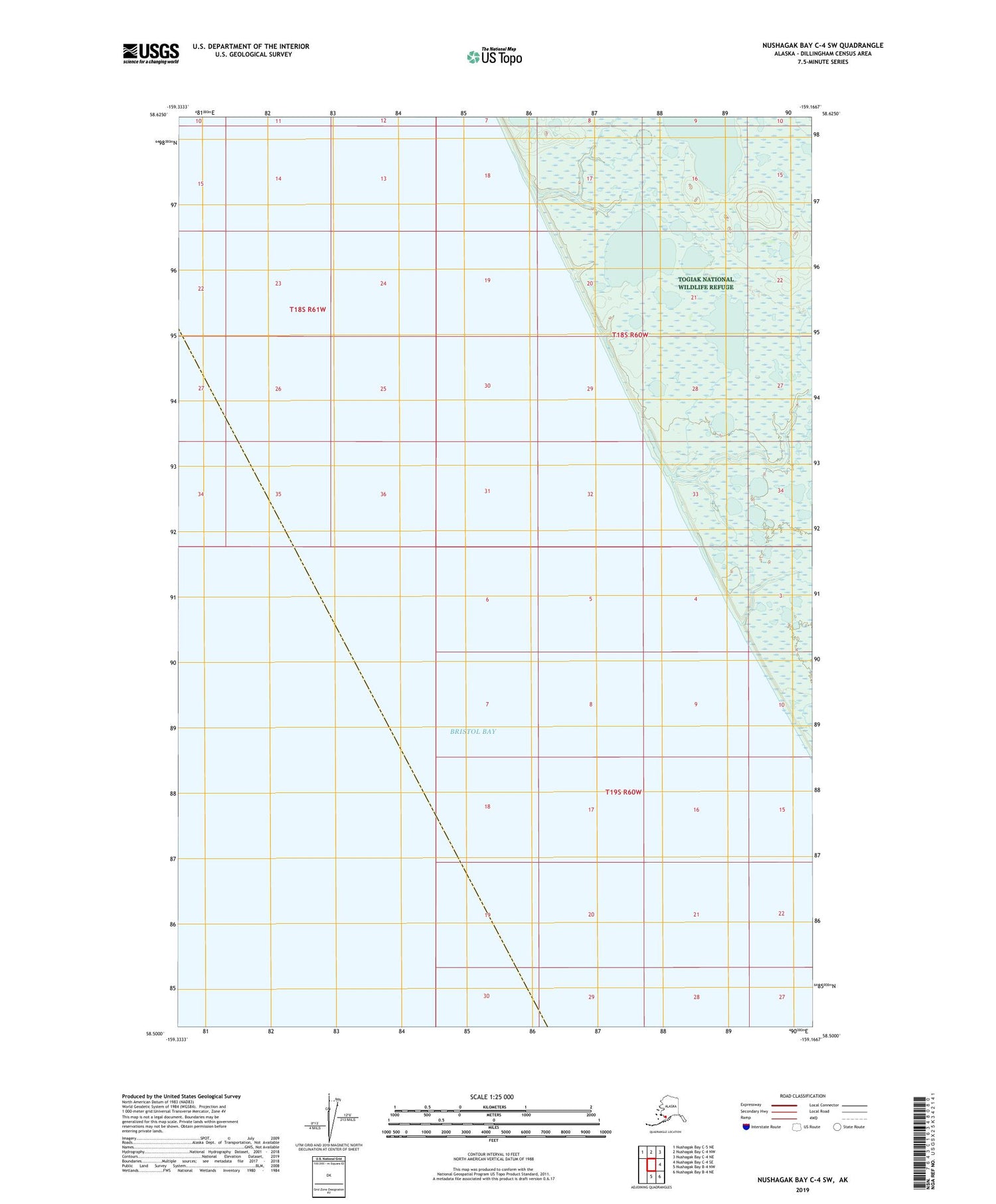 Nushagak Bay C-4 SW Alaska US Topo Map Image