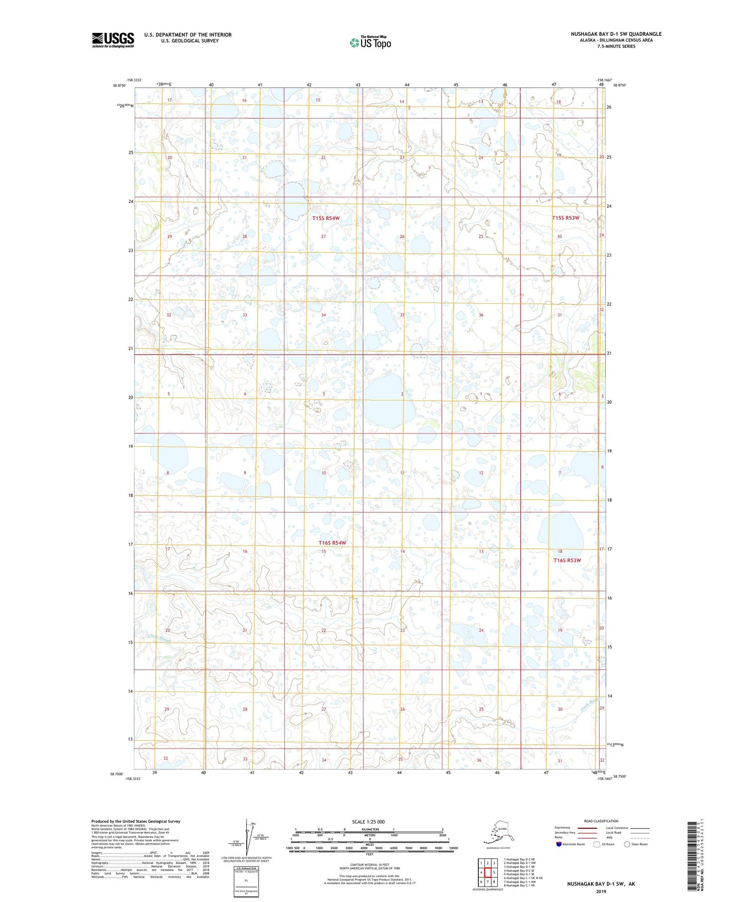 Nushagak Bay D-1 SW Alaska US Topo Map Image