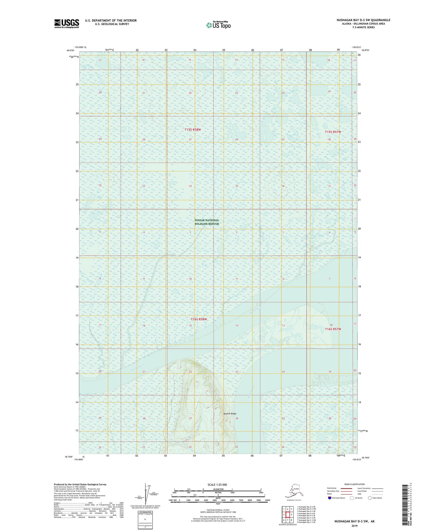 Nushagak Bay D-3 SW Alaska US Topo Map Image