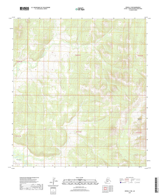 Ophir A-1 NW Alaska US Topo Map Image