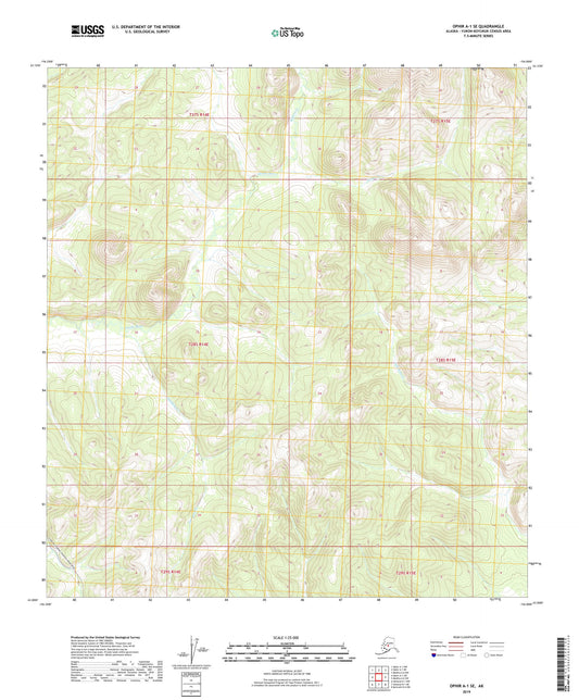 Ophir A-1 SE Alaska US Topo Map Image