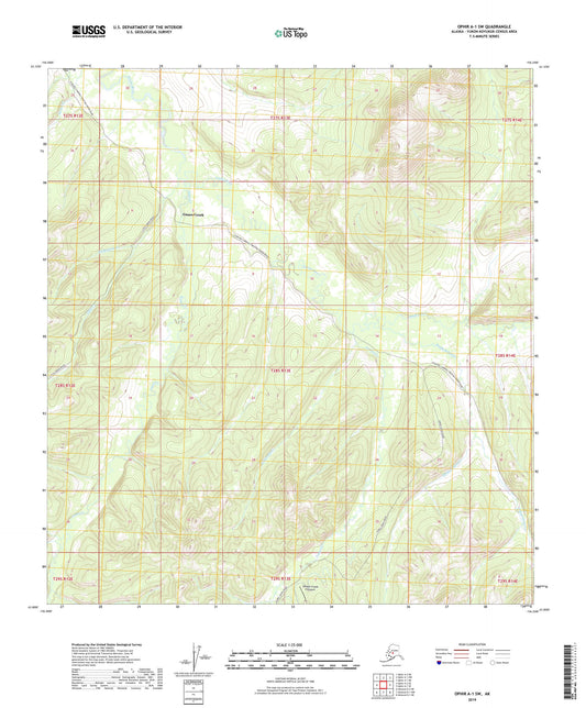 Ophir A-1 SW Alaska US Topo Map Image