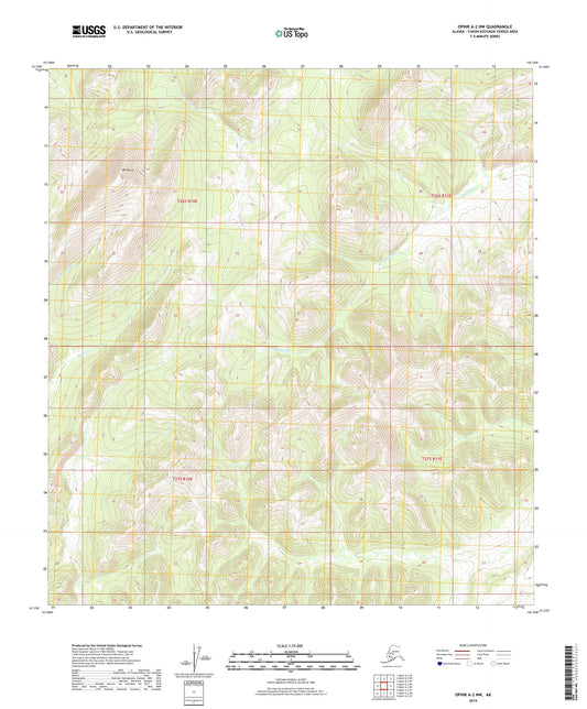 Ophir A-2 NW Alaska US Topo Map Image