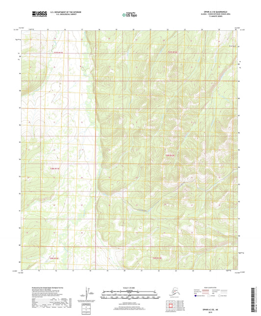Ophir A-2 SE Alaska US Topo Map Image