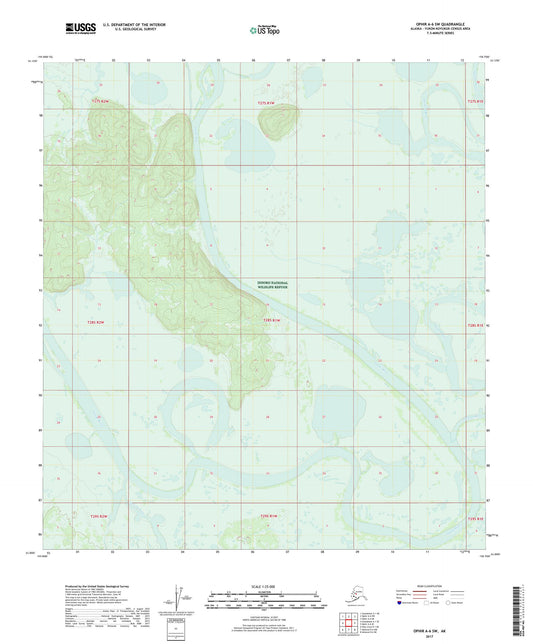 Ophir A-6 SW Alaska US Topo Map Image