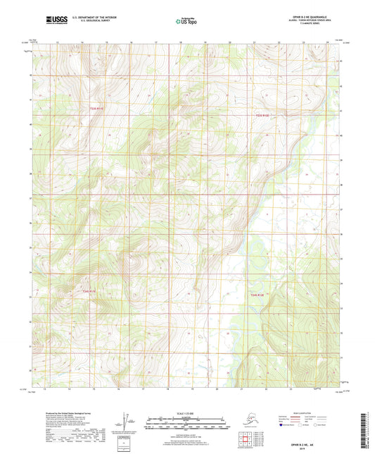 Ophir B-2 NE Alaska US Topo Map Image