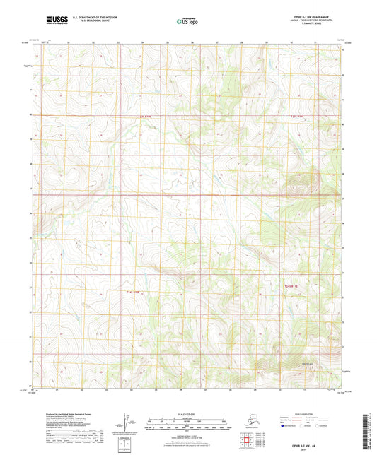 Ophir B-2 NW Alaska US Topo Map Image