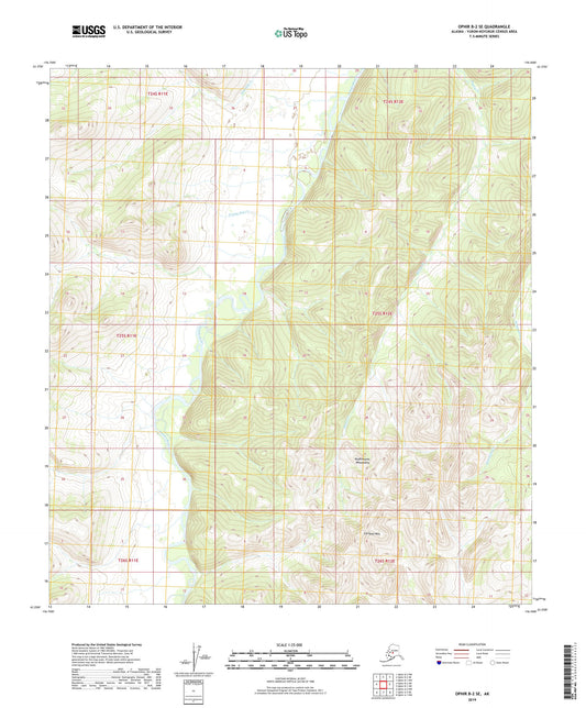 Ophir B-2 SE Alaska US Topo Map Image