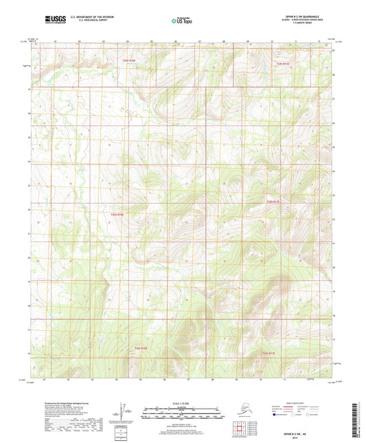 Ophir B-2 SW Alaska US Topo Map Image