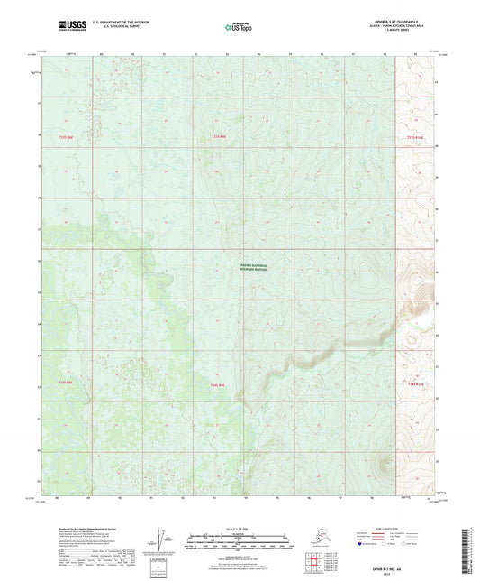 Ophir B-3 NE Alaska US Topo Map Image