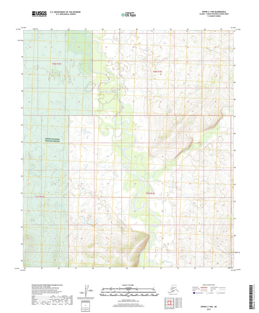 Ophir C-1 NW Alaska US Topo Map Image