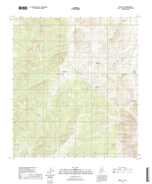 Ophir C-1 SE Alaska US Topo Map Image