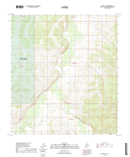 Ophir C-1 SW Alaska US Topo Map Image