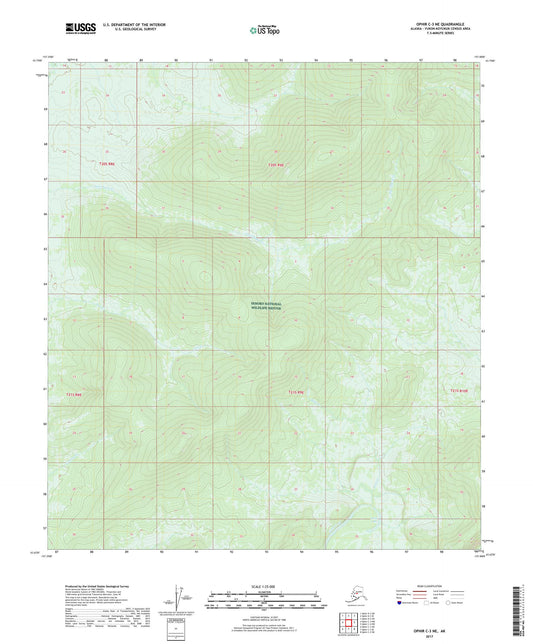 Ophir C-3 NE Alaska US Topo Map Image