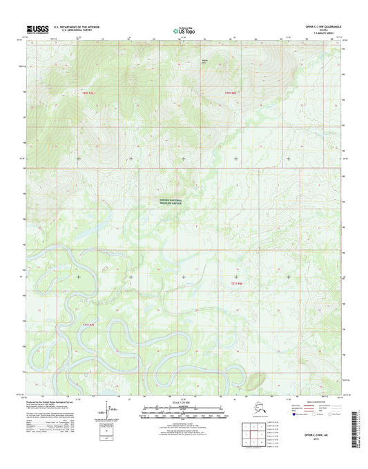 Ophir C-3 NW Alaska US Topo Map Image