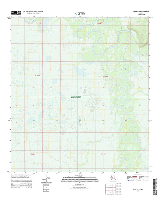 Ophir C-3 SW Alaska US Topo Map Image