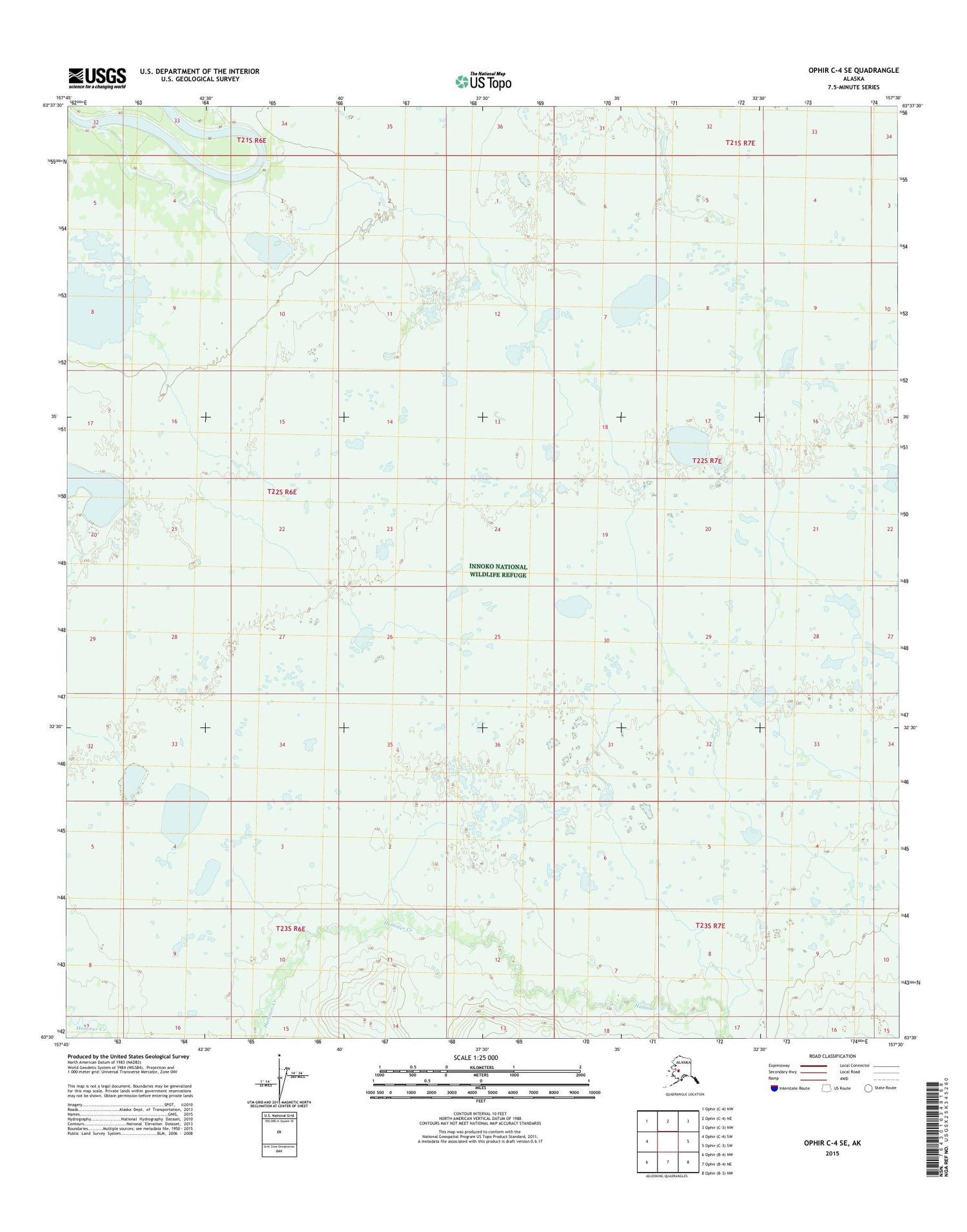 Ophir C-4 SE Alaska US Topo Map Image