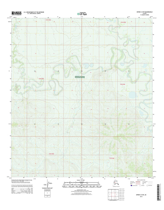 Ophir C-5 SW Alaska US Topo Map Image