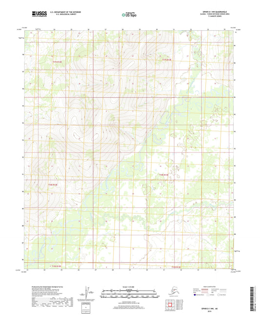 Ophir D-1 NW Alaska US Topo Map Image