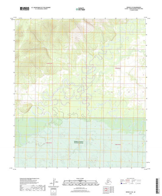 Ophir D-2 SE Alaska US Topo Map Image