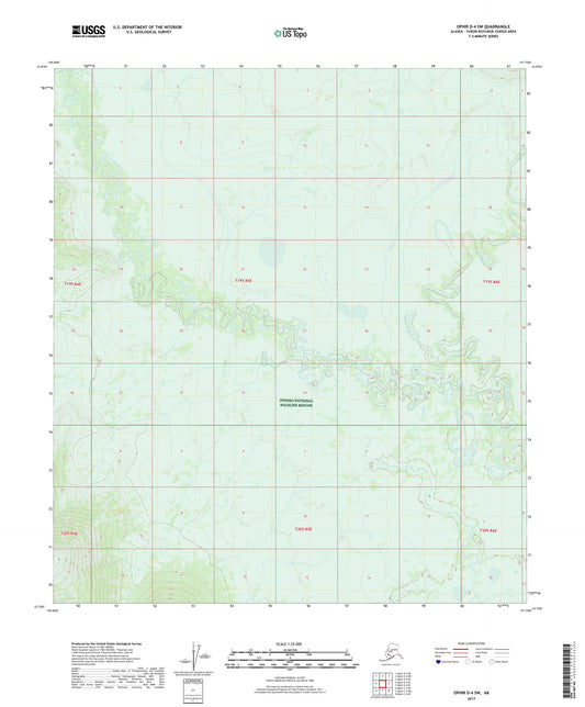 Ophir D-4 SW Alaska US Topo Map Image