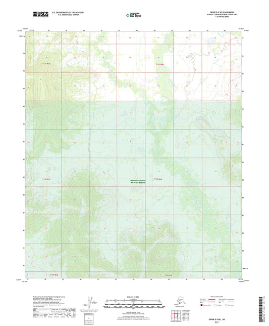 Ophir D-5 NE Alaska US Topo Map Image