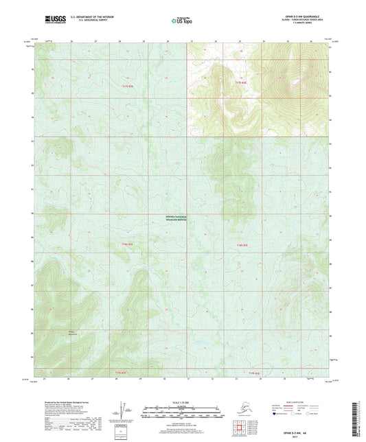Ophir D-5 NW Alaska US Topo Map Image