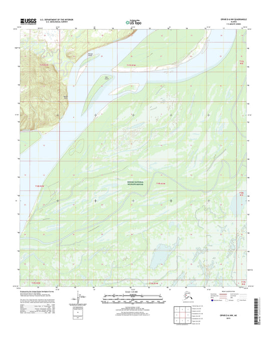 Ophir D-6 NW Alaska US Topo Map Image