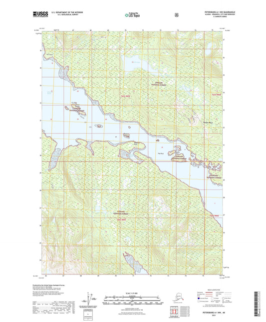 Petersburg A-1 NW Alaska US Topo Map Image