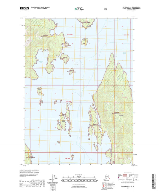 Petersburg A-1 SE Alaska US Topo Map Image