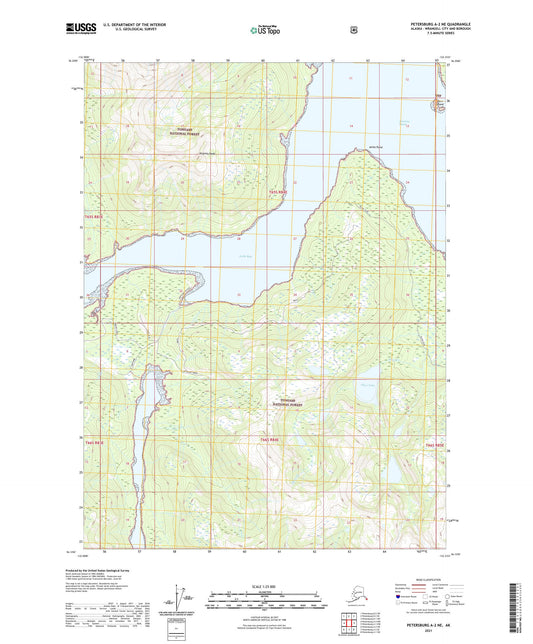 Petersburg A-2 NE Alaska US Topo Map Image
