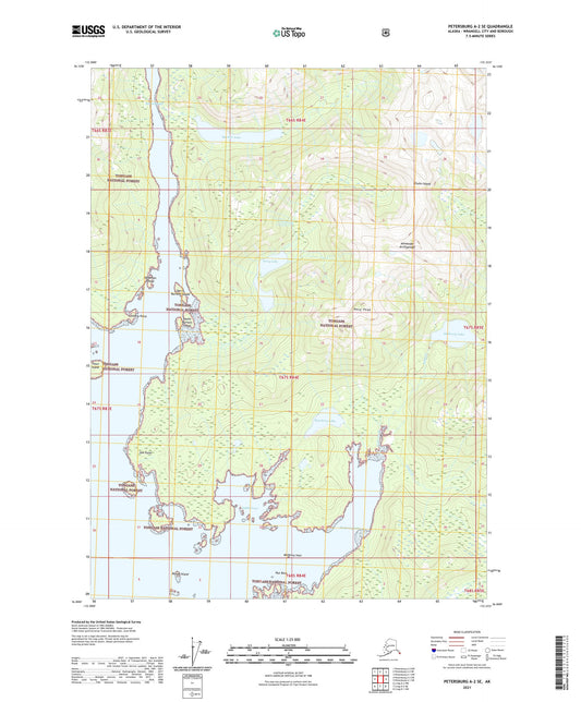 Petersburg A-2 SE Alaska US Topo Map Image