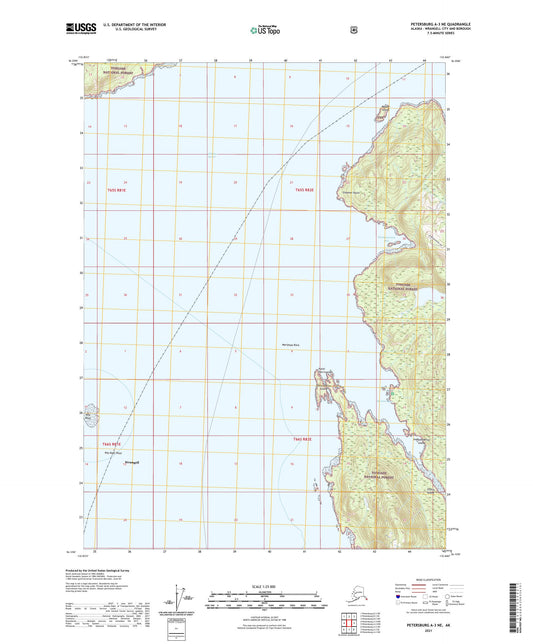 Petersburg A-3 NE Alaska US Topo Map Image