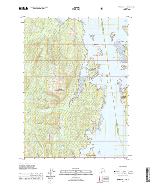 Petersburg A-4 NE Alaska US Topo Map Image