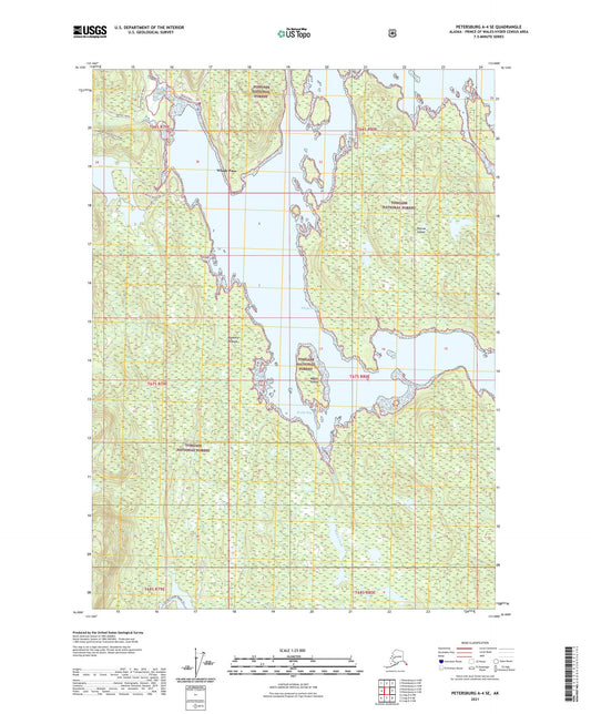 Petersburg A-4 SE Alaska US Topo Map Image