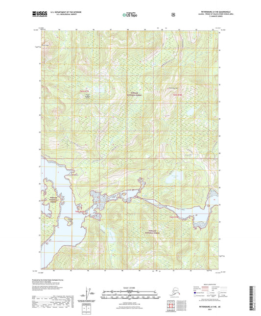 Petersburg A-5 NE Alaska US Topo Map Image