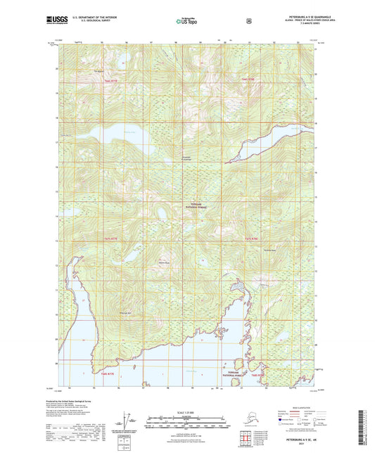 Petersburg A-5 SE Alaska US Topo Map Image