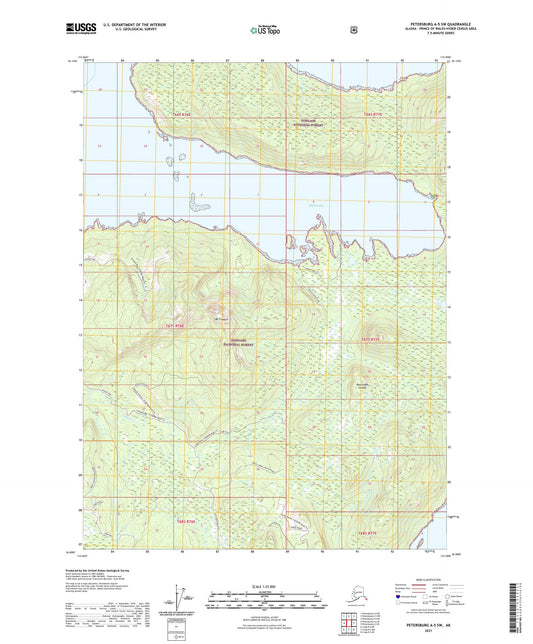 Petersburg A-5 SW Alaska US Topo Map Image