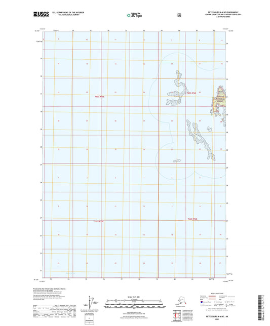 Petersburg A-6 NE Alaska US Topo Map Image