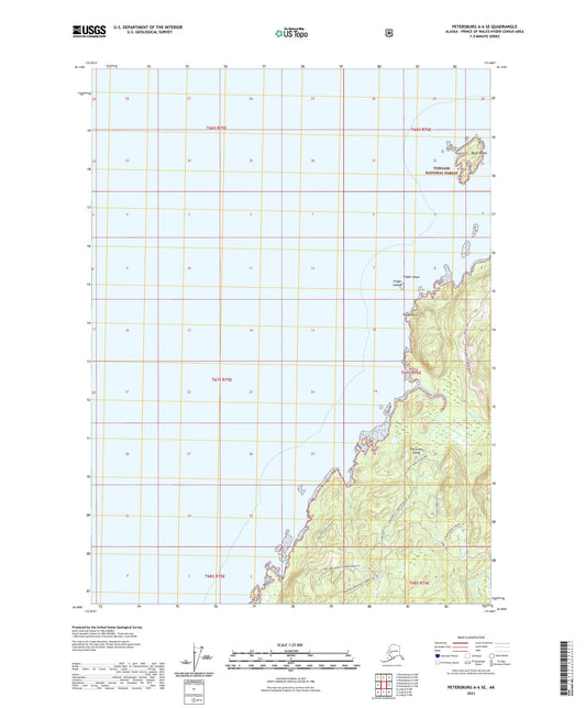 Petersburg A-6 SE Alaska US Topo Map Image