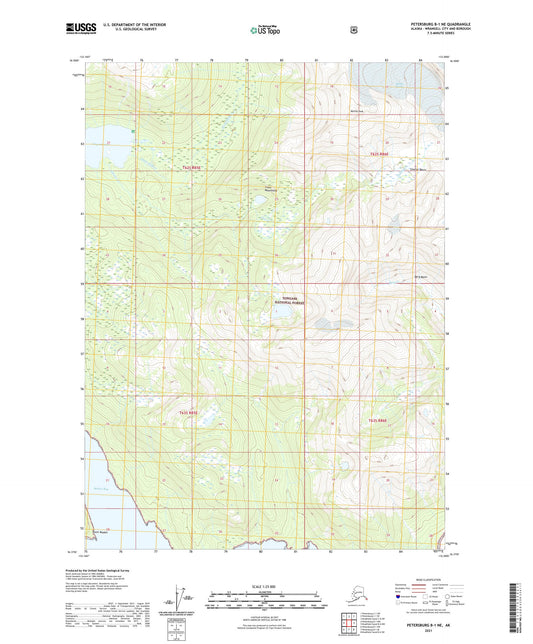Petersburg B-1 NE Alaska US Topo Map Image