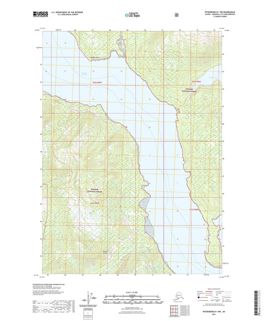 Petersburg B-1 NW Alaska US Topo Map Image