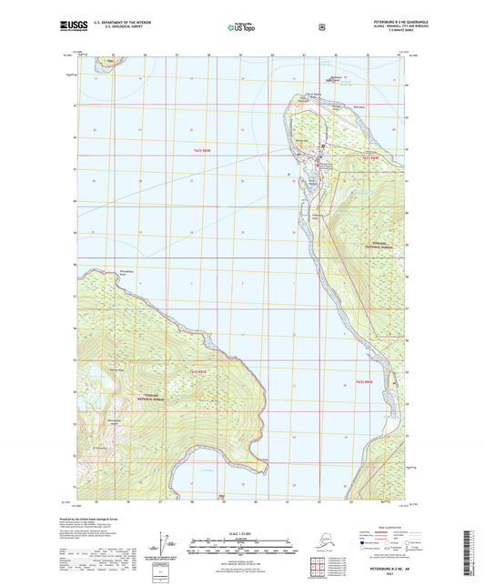 Petersburg B-2 NE Alaska US Topo Map Image