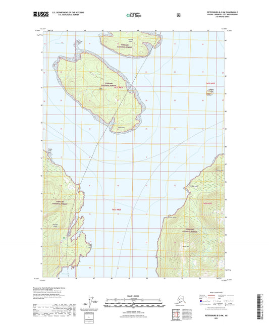 Petersburg B-2 NW Alaska US Topo Map Image