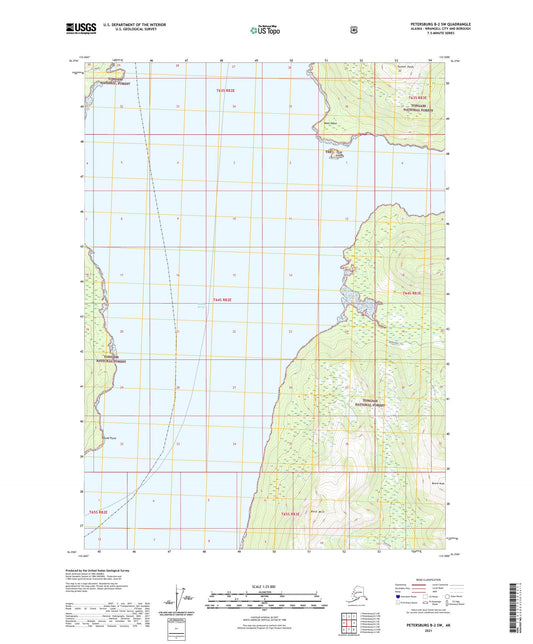 Petersburg B-2 SW Alaska US Topo Map Image