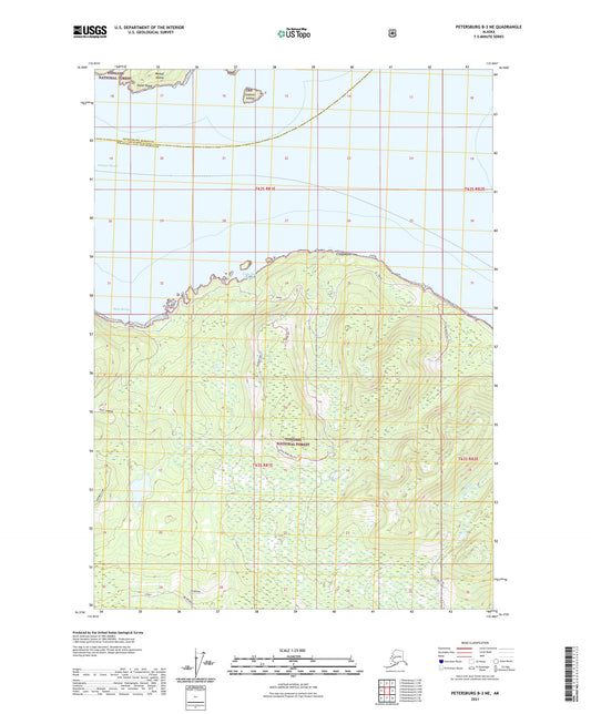 Petersburg B-3 NE Alaska US Topo Map Image