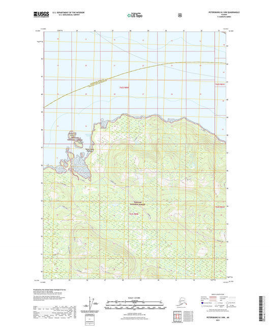 Petersburg B-3 NW Alaska US Topo Map Image